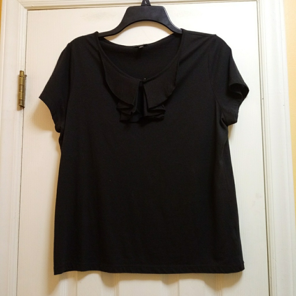 Talbots Petites Women's Blouse Size Large Black